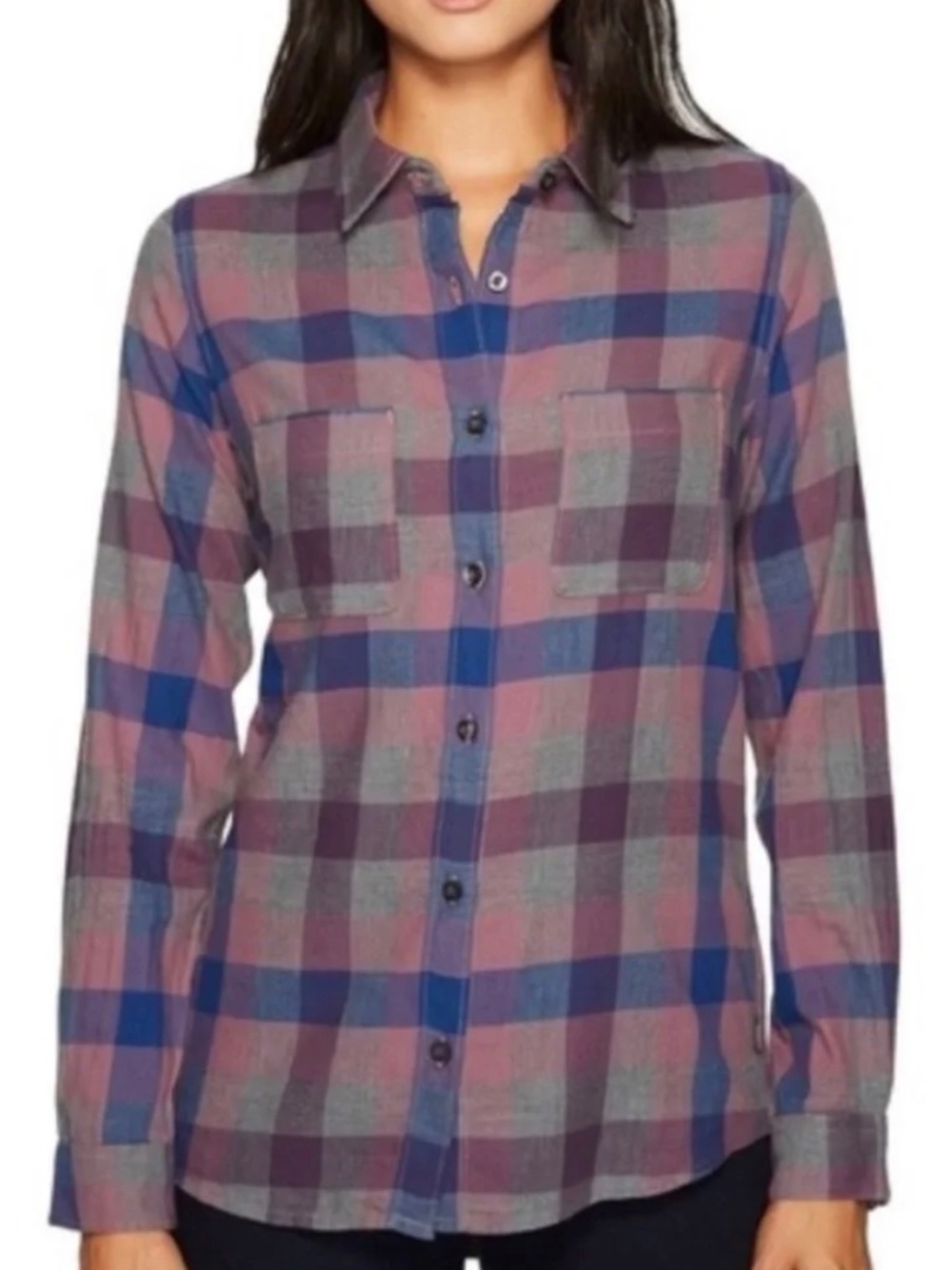 The North Face Trail Ready Womens Plaid Button Down Shirt Flannel
